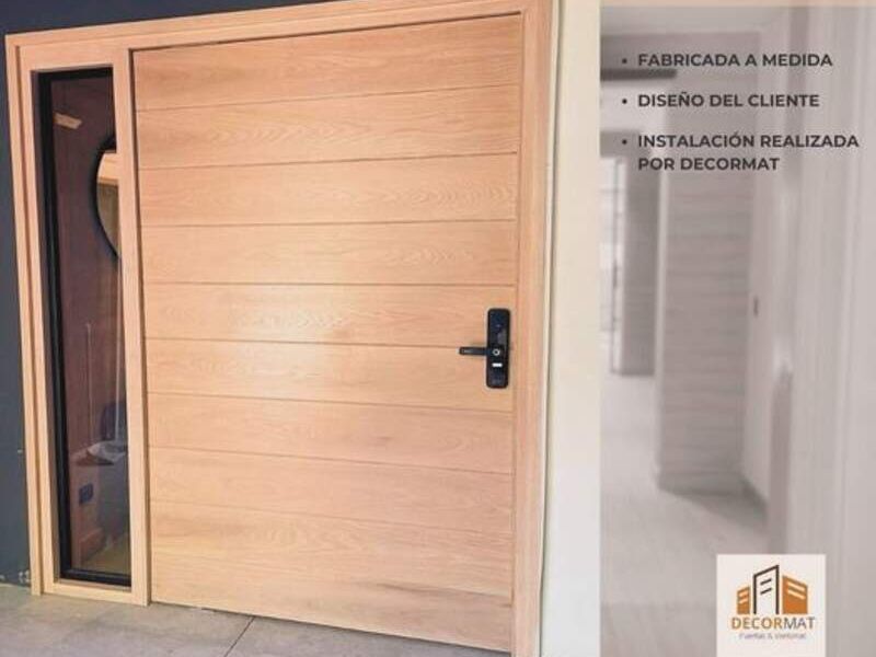 Puerta de madera roble americano Chile