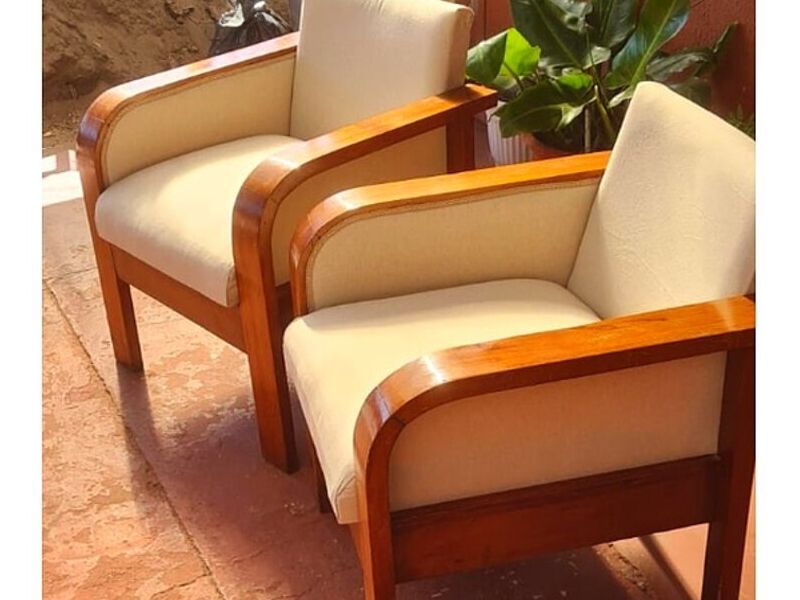 sillones tapiz beige liso Santiago