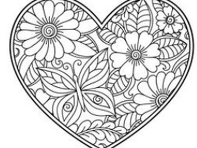 Sticker vinilo corazón y flores Chile