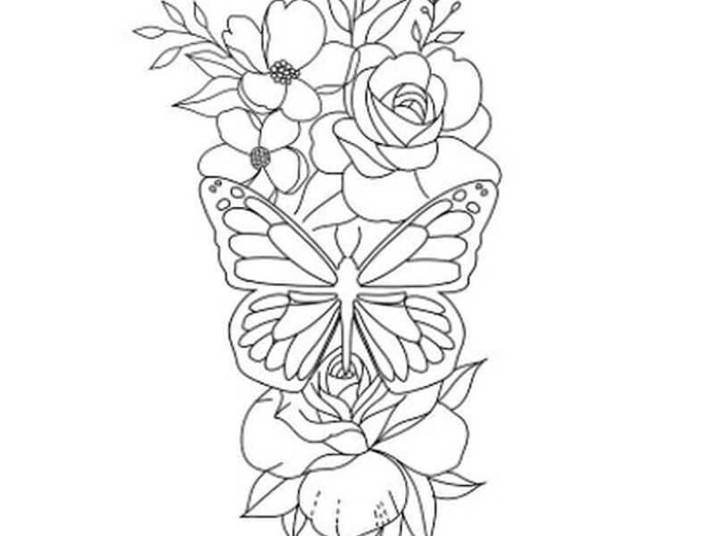Sticker vinilo mariposas flores 3 Chile