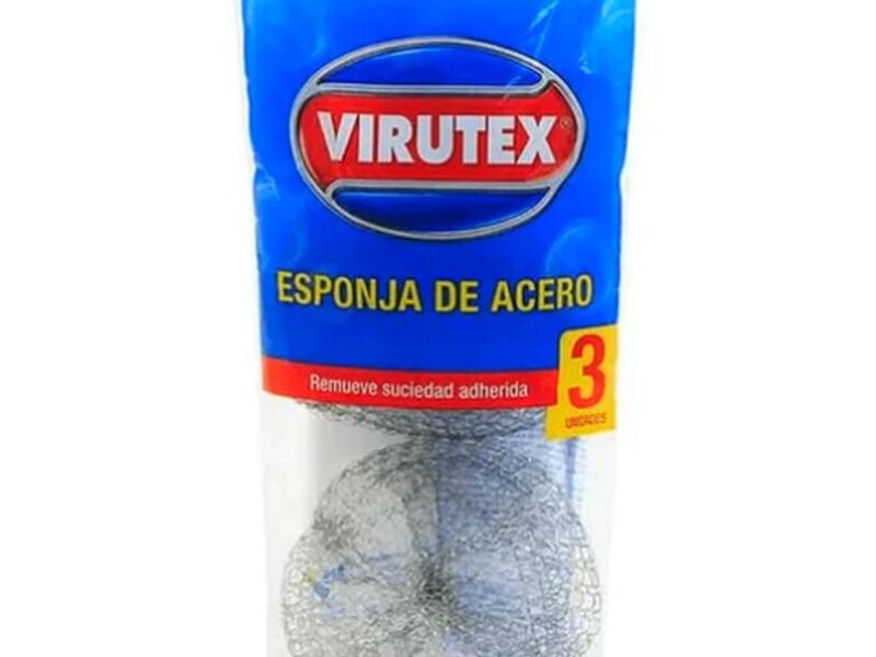 Esponja Acero Virutex Mediana Clásica 3 un