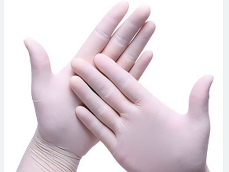 Guantes latex color blanco con polvo Chile