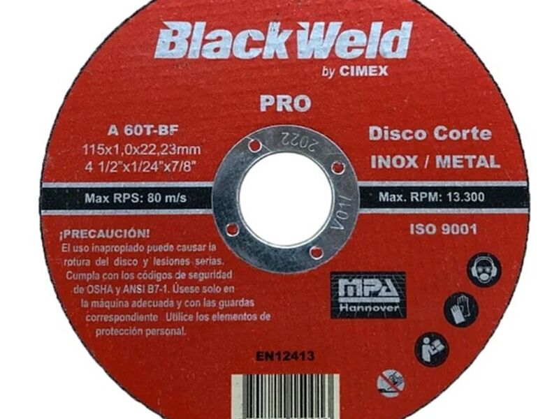 Disco de Corte inox-metal Chile