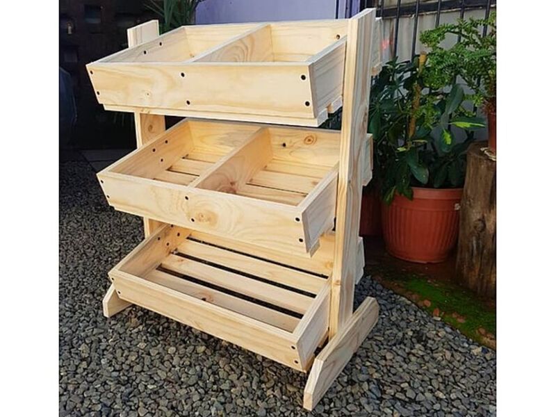 Expositor de vegetales de madera Chile