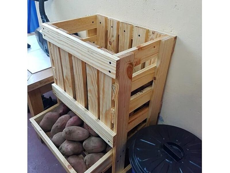 Estante para papas de madera Chile