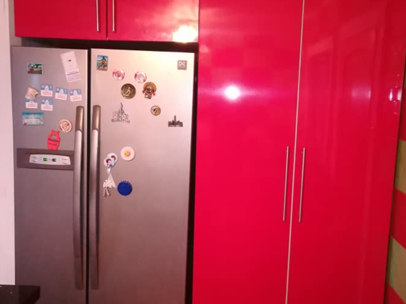 mueble cocina rojo Chile