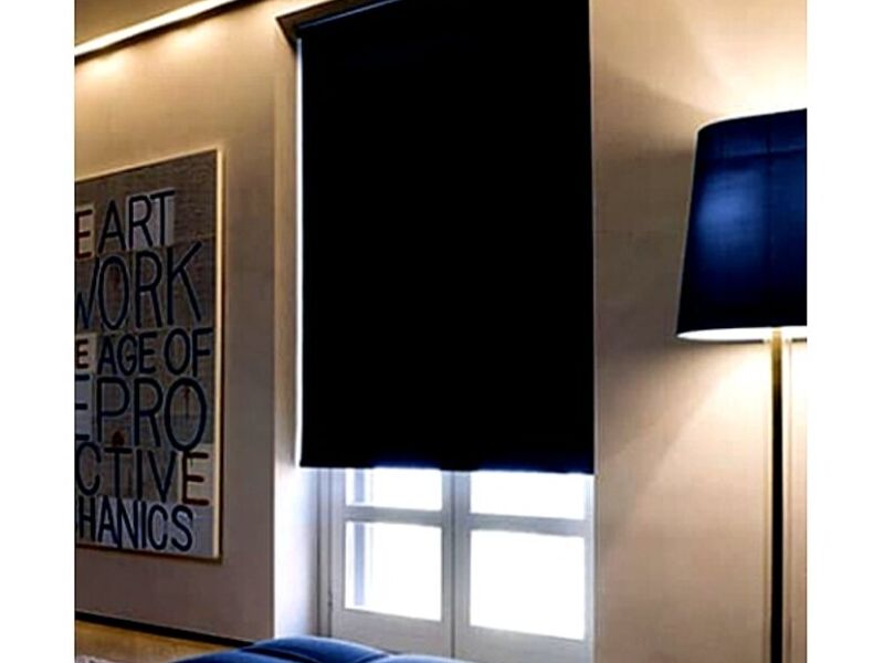 Cortina smart BlackOut azul oscuro Chile