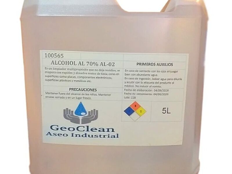 Alcohol etílico 70% 5 Lts