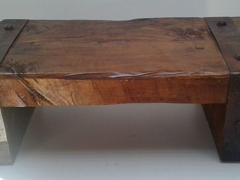 Mesa de centro rustica con hierro Chile