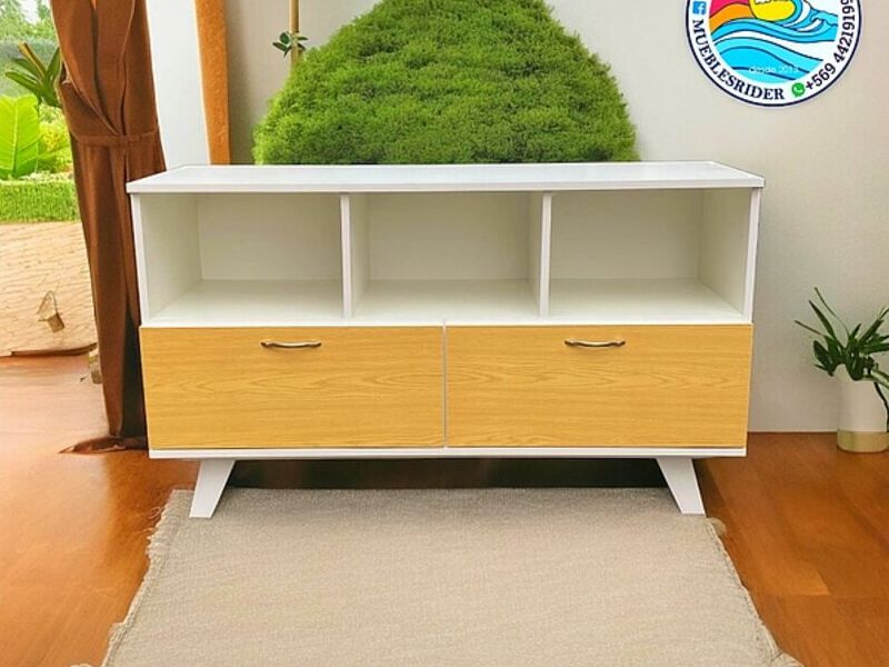 Rack de TV con cajonera de madera Chile