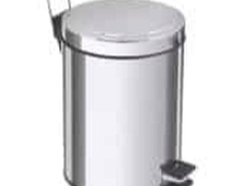 Basurero Papelero Pedal 5 L Acero Inoxidable