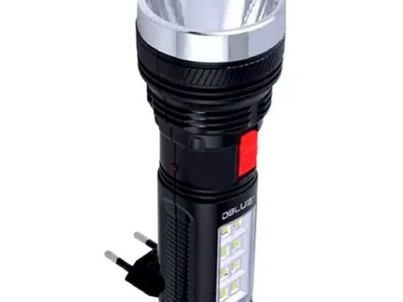 LINTERNA PLASTICO RECARGABLE 8 LED UN