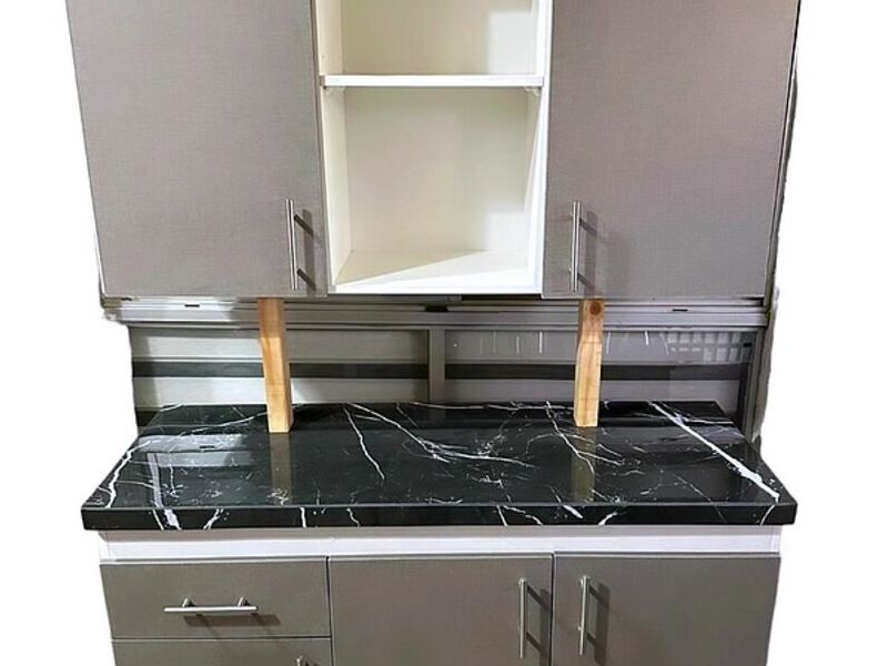 Alacena gris con dos cajoneras Chile