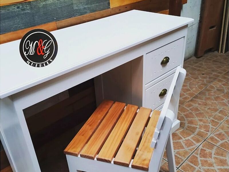 Escritorio blanco con cajones infantil Chile