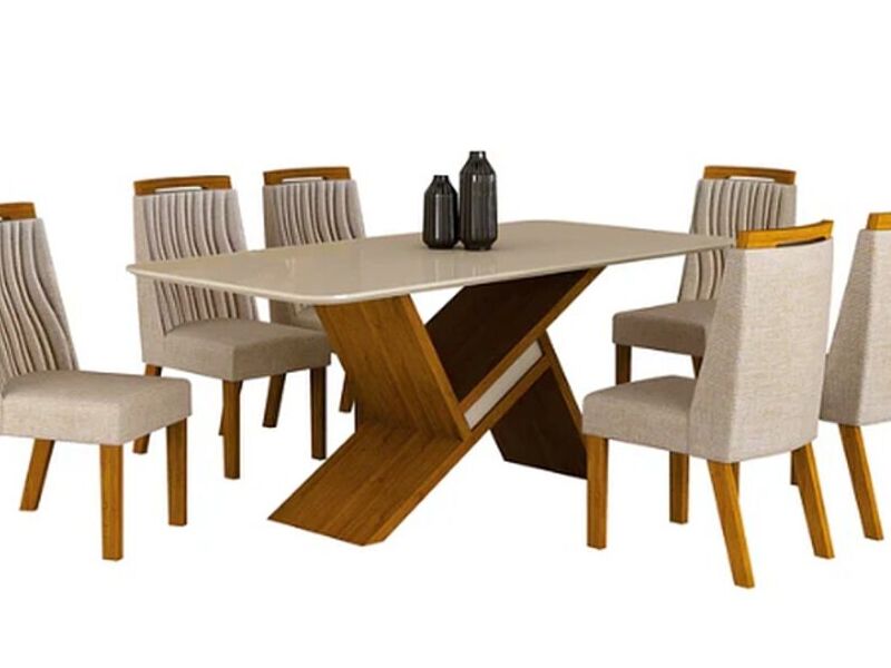 Comedor 6 sillas Agata Blanco Chile