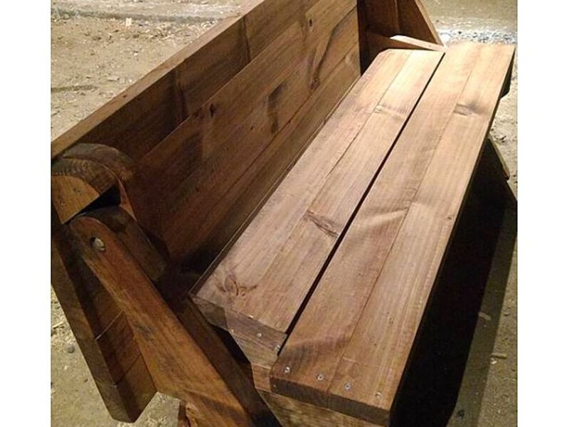 Silla doble de exterior madera de cedro Chile