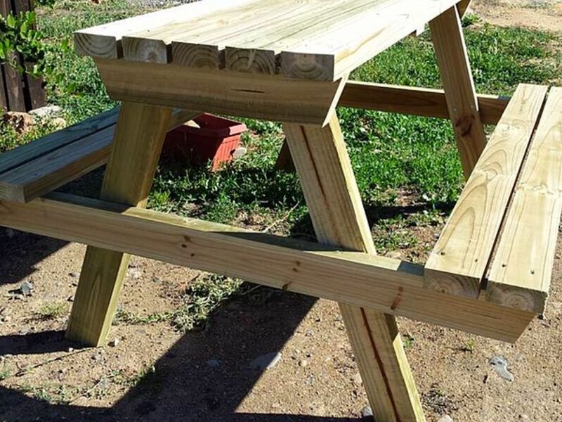 Mesa para picnic madera de abeto Chile