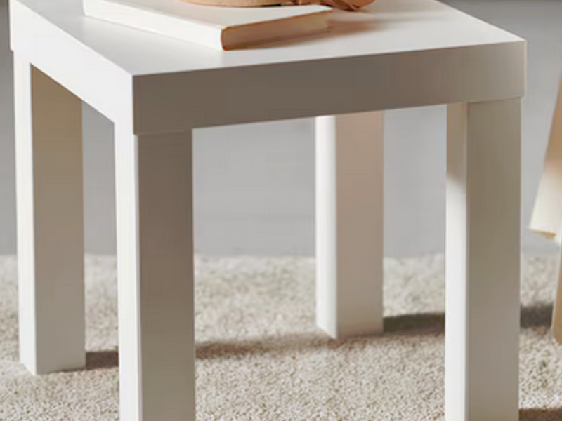 Mesa lateral blanco, 35x35 cm SANTIAGO
