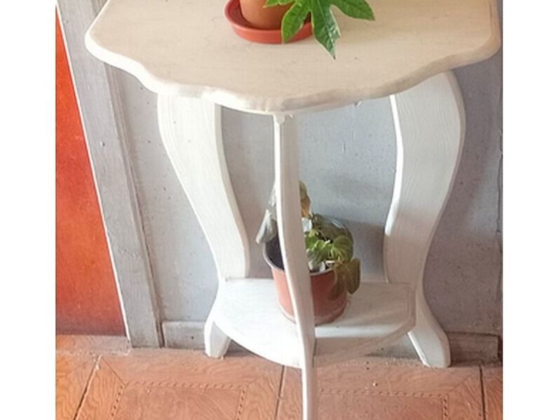 Mesa arrimo color blanco invierno LONGAVÍ