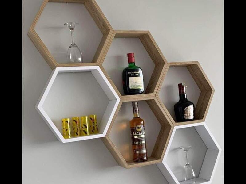 Estantería Forma Panal Madera La Serena