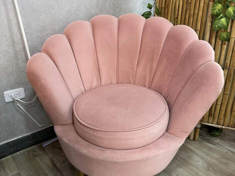 Silla Decorativa Rosa Pétalos Coquimbo