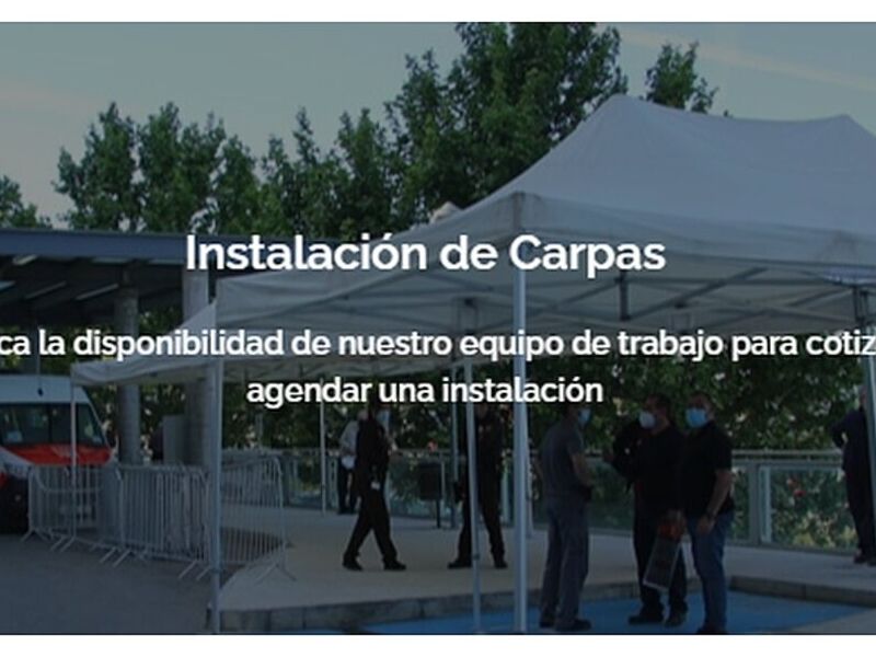 Instalación de carpas y montaje eventos Chile