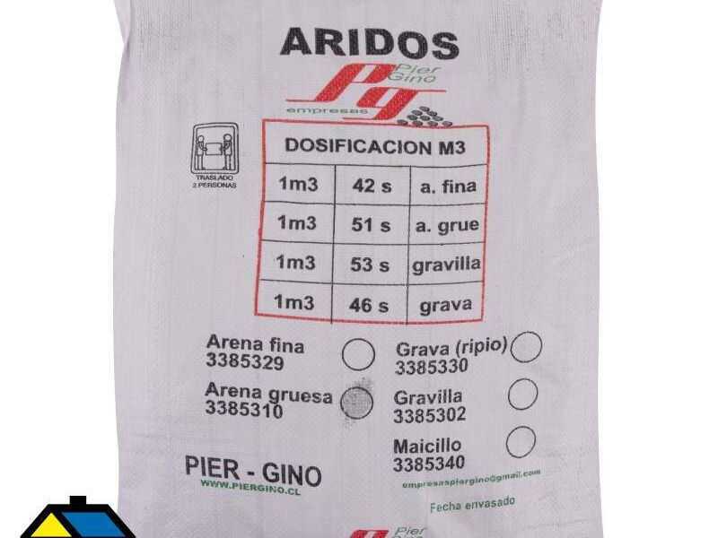 arena gruesa 25 kilos Colina