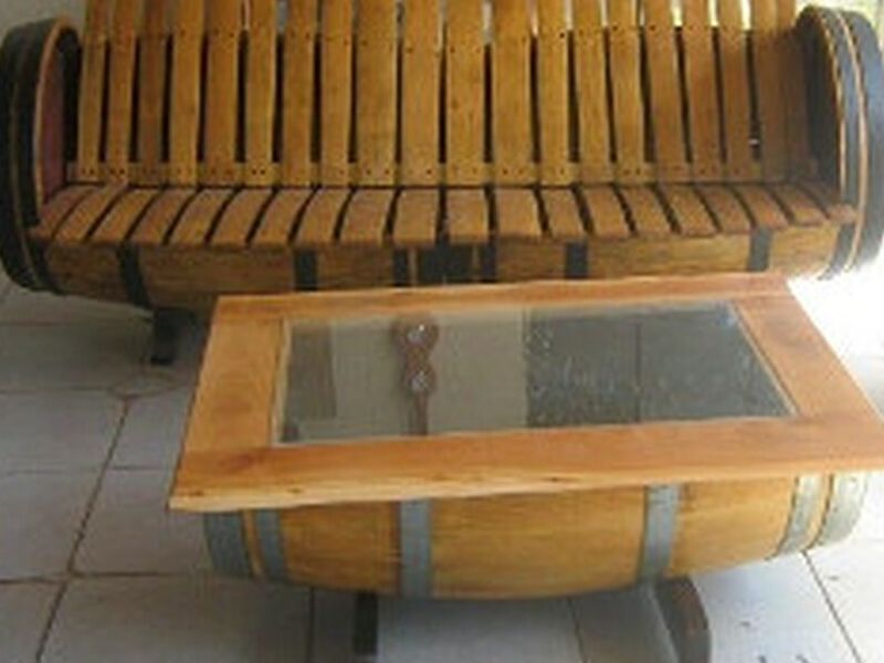 sillón doble de barril Santa Cruz