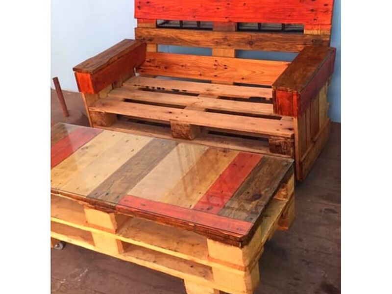 Sala rustica de madera para exterior Chile