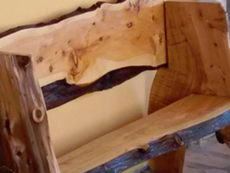 Banco madera rustica VICUÑA