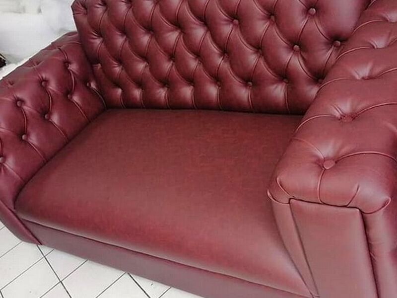 Sofá 2 cuerpos semi cuero COQUIMBO