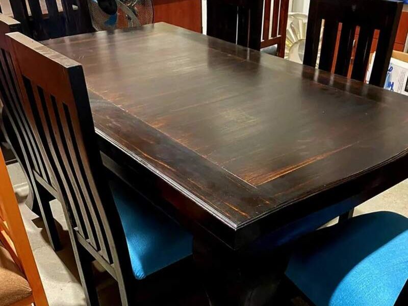 Mesa Comedor Madera Oscura Maule