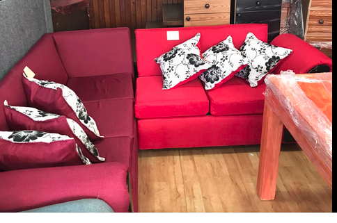 Sofas esquineros color rojo CHILOE 