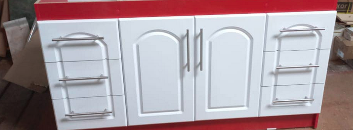 Mueble aereo blanco rojo CHILOE 