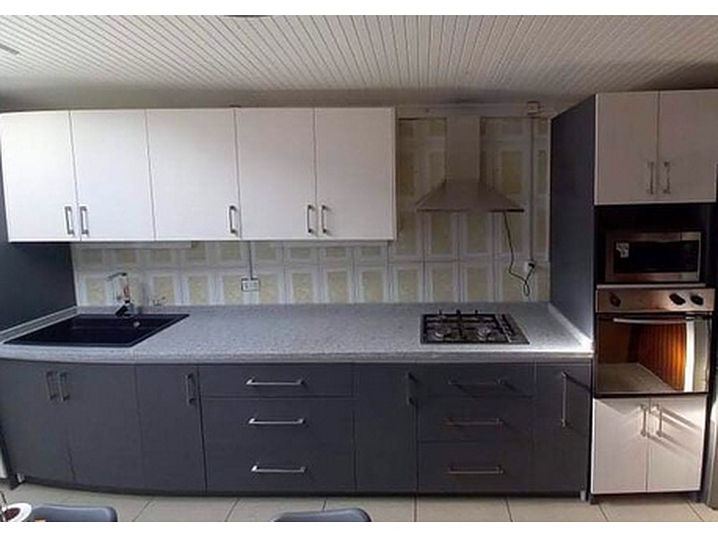 Mueble Cocina Melamina Gris Mara Bulnes