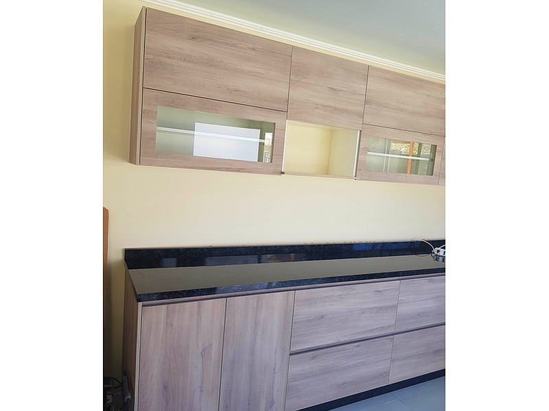 Cocina Melamina Color Roble Cava LOS ANGELES 