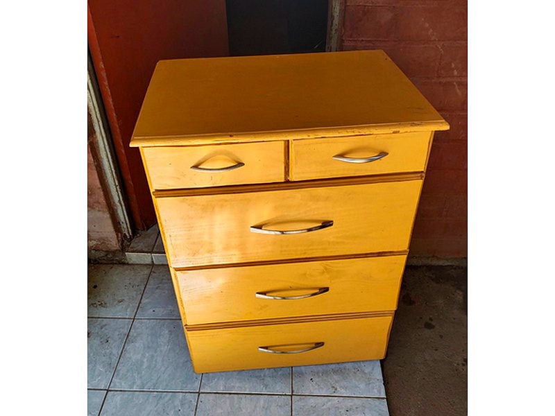 Cómoda 5 cajones Madera Pino CURICÓ
