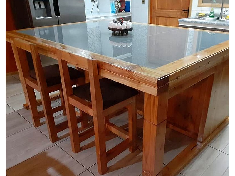 Isla Cocina Madera Pino IQUIQUE