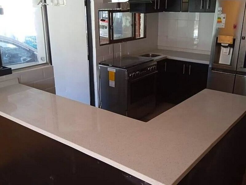 Mueble cocina melamina negra SANTIAGO