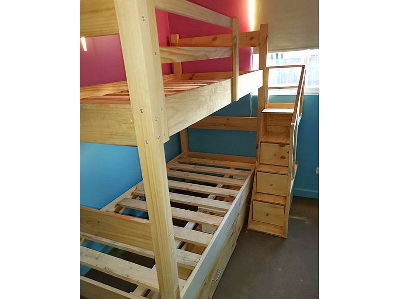  Cama Una Plaza Madera Puerto Montt