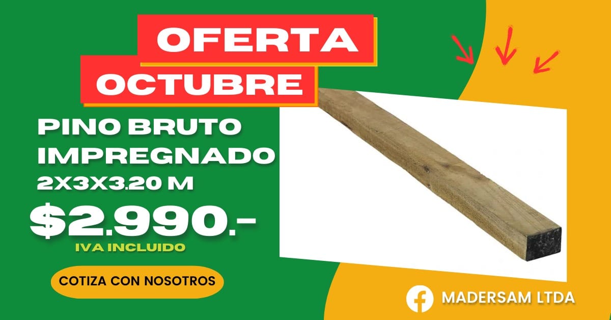 Pino Bruto Impregnado