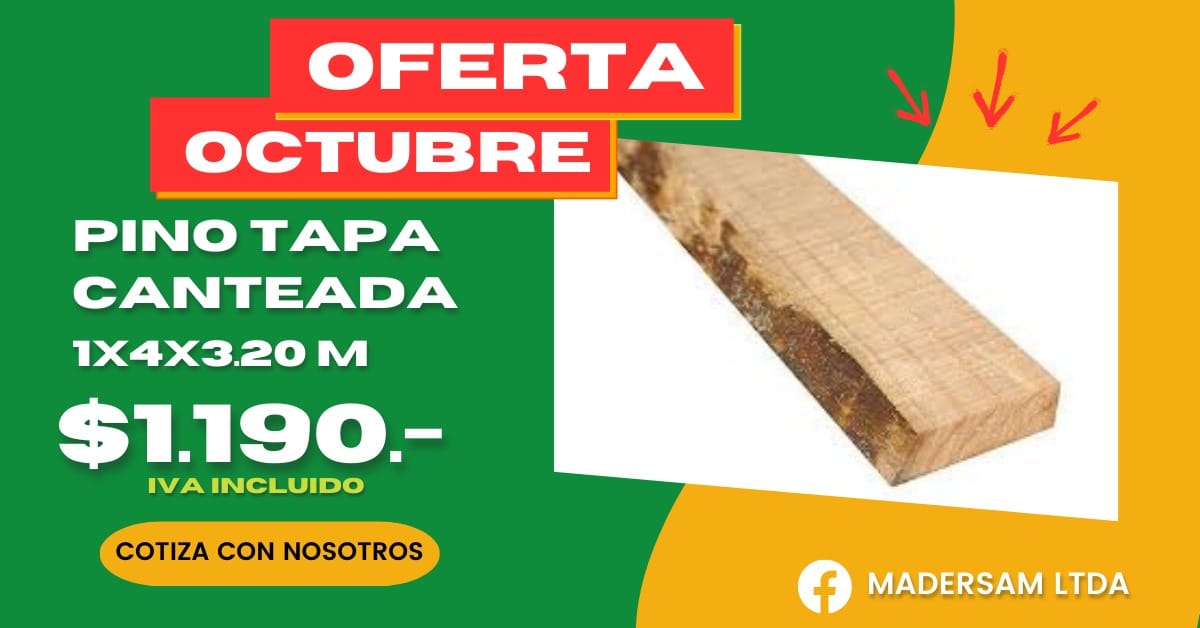 Pino Tapa canteada