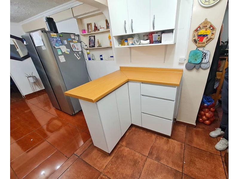 Mueble de cocina melamina blanca Chile