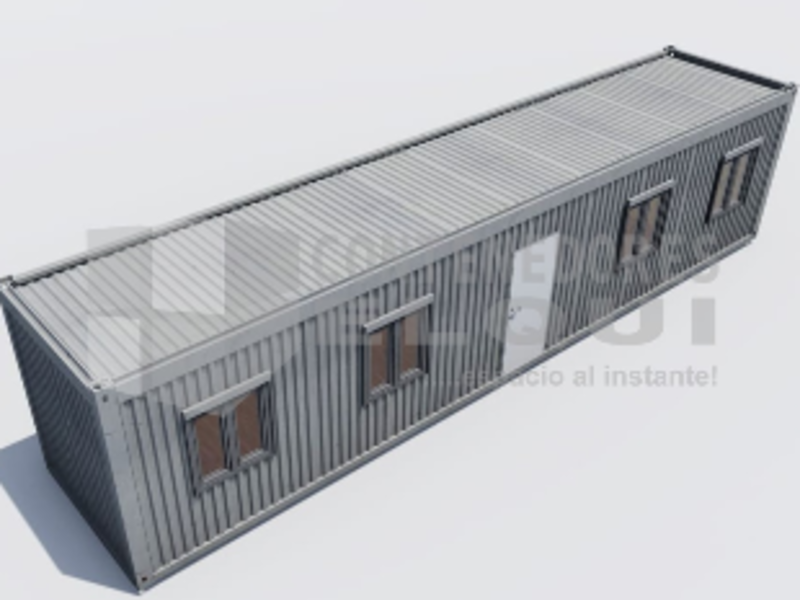 Oficina contenedor 40 pies planta libre chile