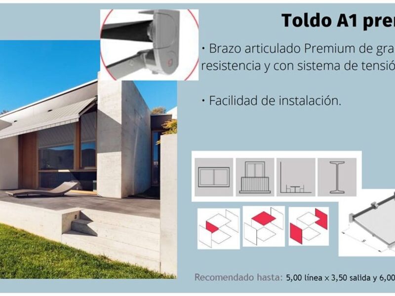 Toldo retráctil A1 PREMIUM