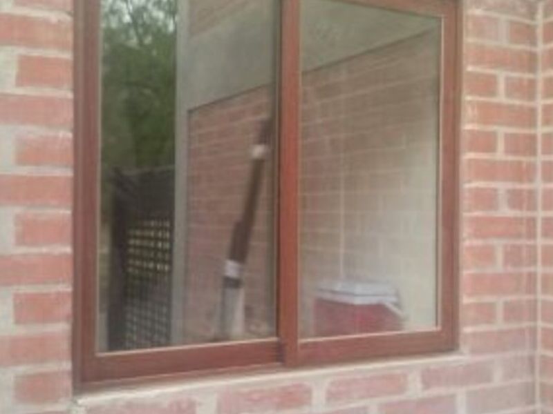 ventana aluminio acabado madera 