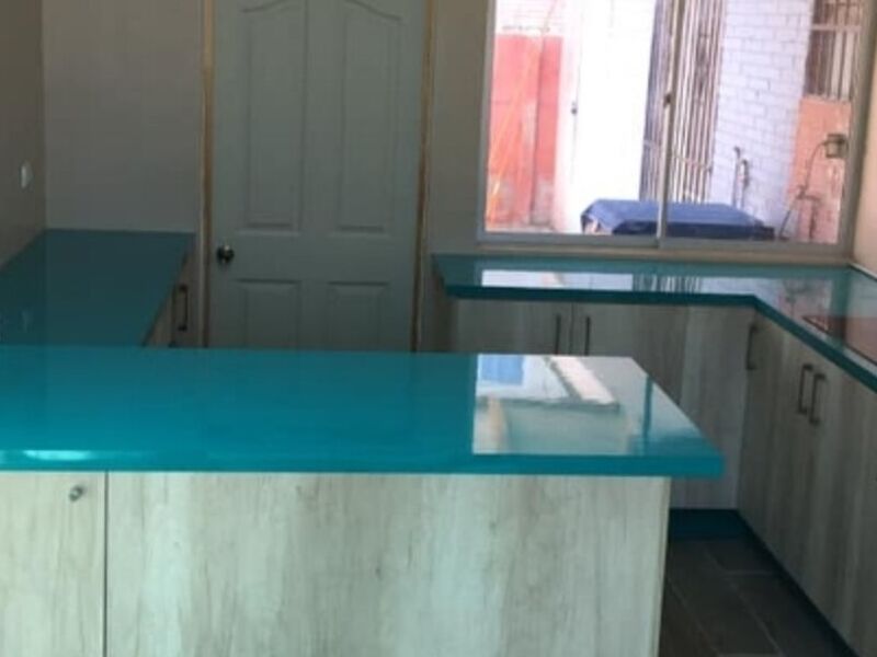 Mueble turquesa cocina Chile