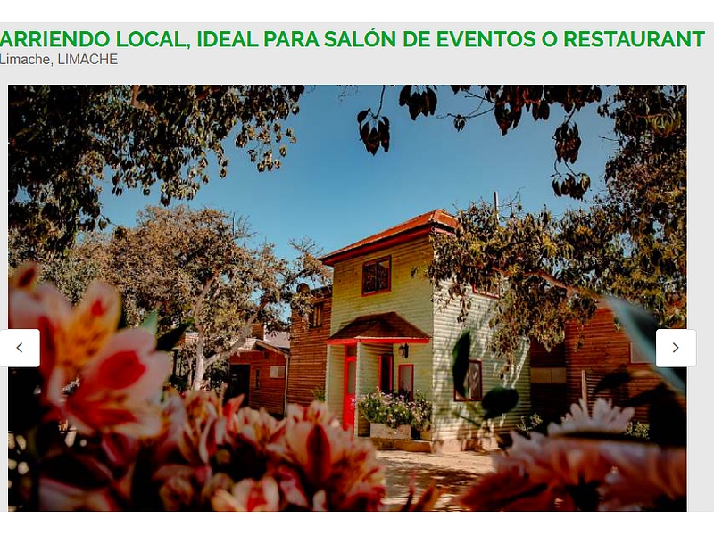 Arriendo de local salón de eventos, Viña del Mar