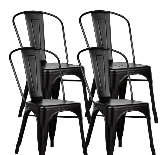 PACK DE 4 SILLA METAL TOLIX NEGRO CHILE