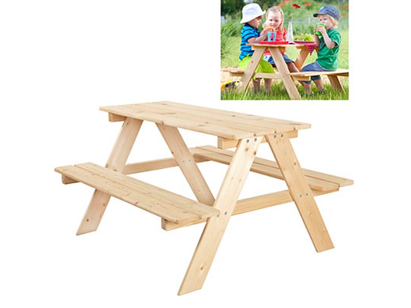 Mesa con Bancas Madera